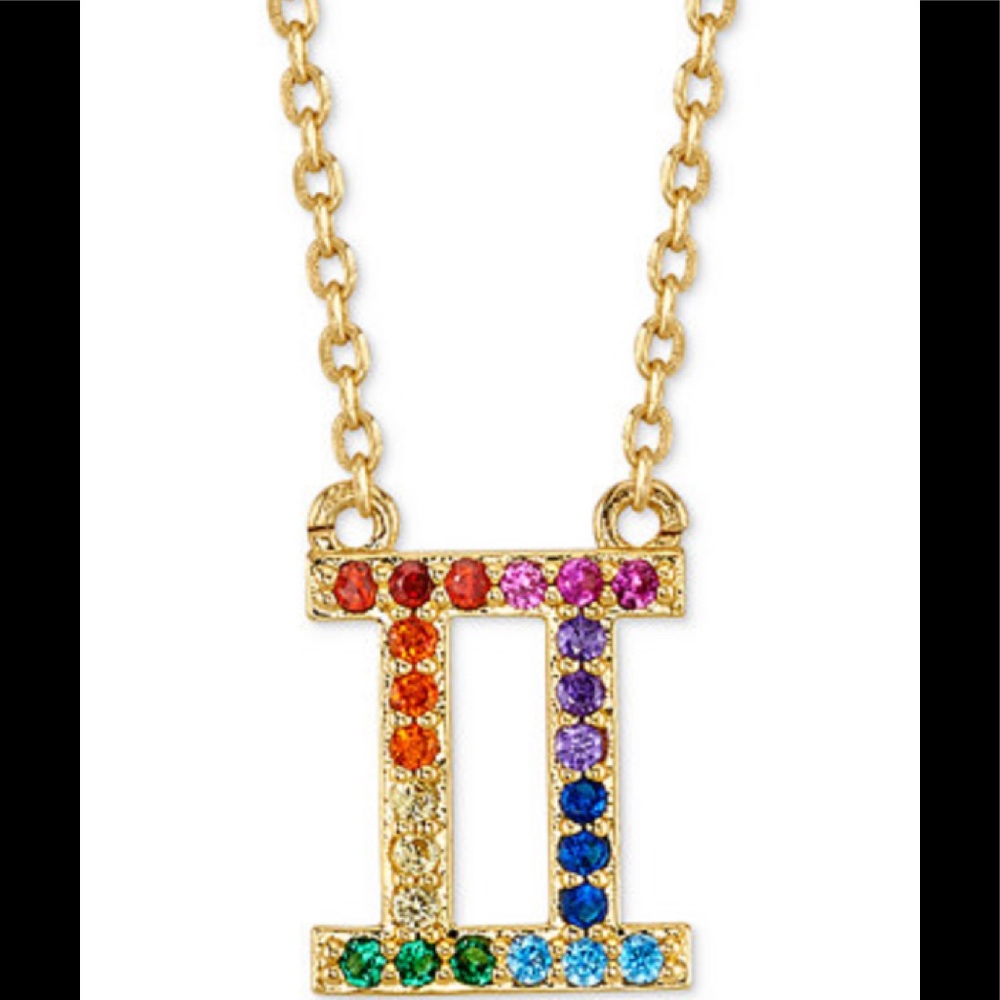 GEMINI Zodiac Necklace-Cubic Zirconia
